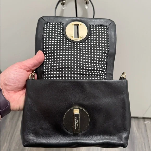 Kate Spade Black Quilted Crossbody with Gold Accents - Picture 3 of 6